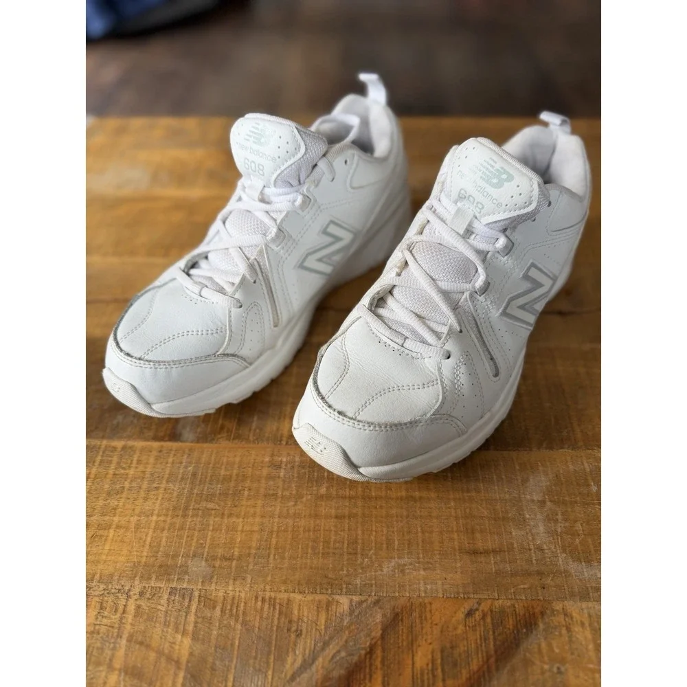New‎ Balance MX608AW5 Walking Leather White Cross Trainers Men Size 10